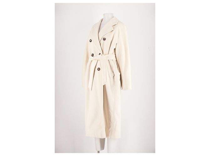 Max Mara Weißer Wollmantel - Ansicht 4