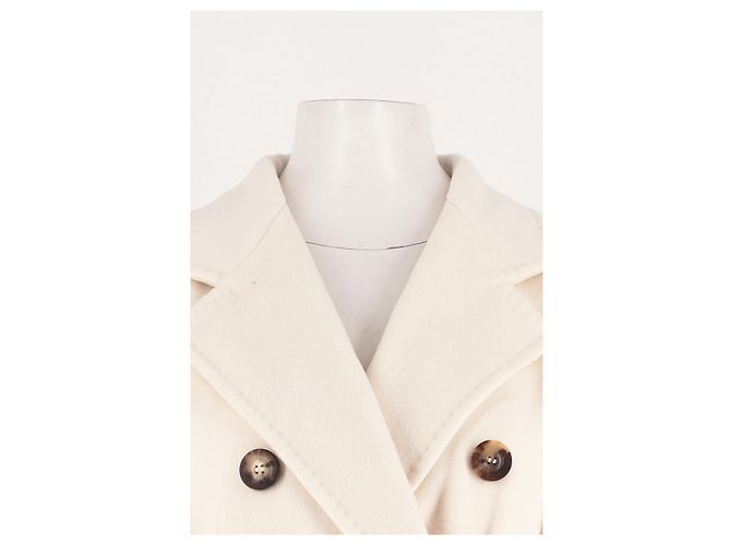 Max Mara Weißer Wollmantel - Ansicht 5