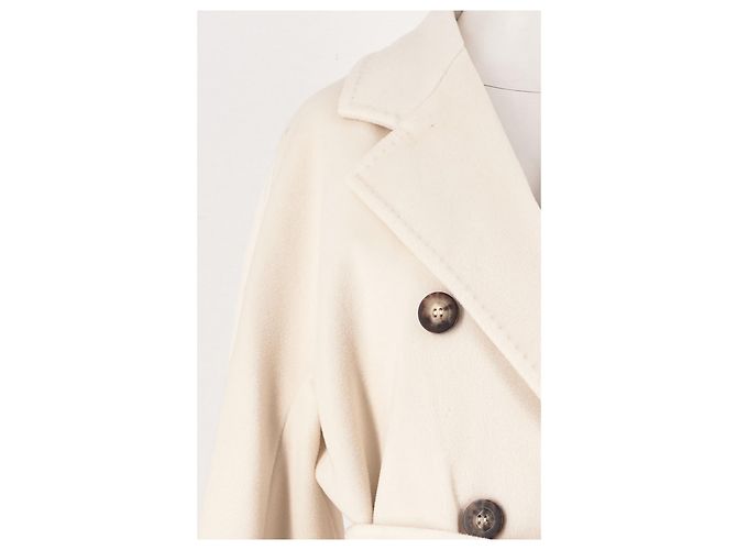 Max Mara Weißer Wollmantel - Ansicht 6