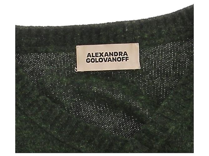 Autre Marque ALEXANDRA GOLOVANOFF Kaschmirpullover Khaki - Ansicht 5