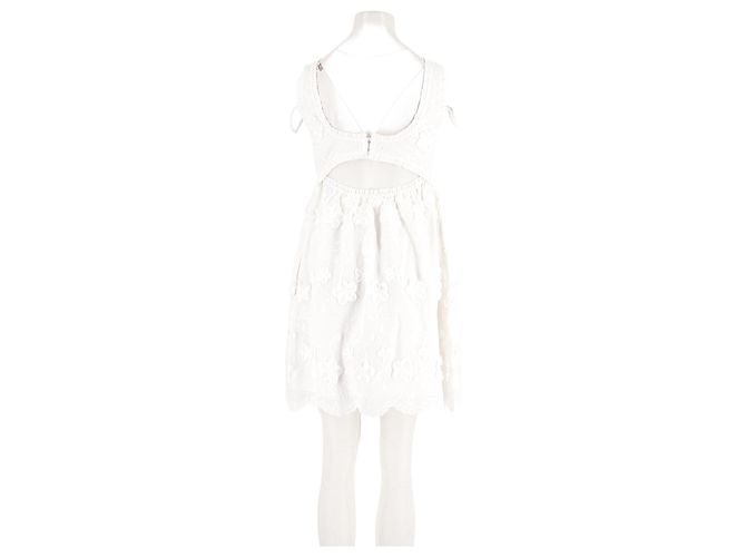 Autre Marque Vestido de algodón blanco - vista 2