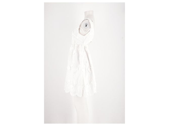 Autre Marque Vestido de algodón blanco - vista 3