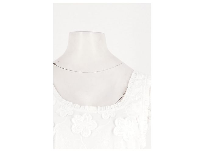 Autre Marque Vestido de algodón blanco - vista 5