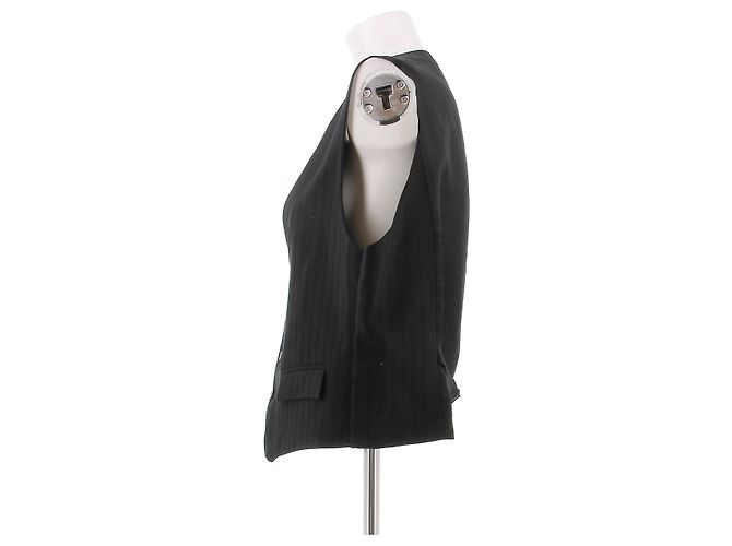 Thierry Mugler Schwarzes Nadelstreifen-Sakko - Ansicht 4