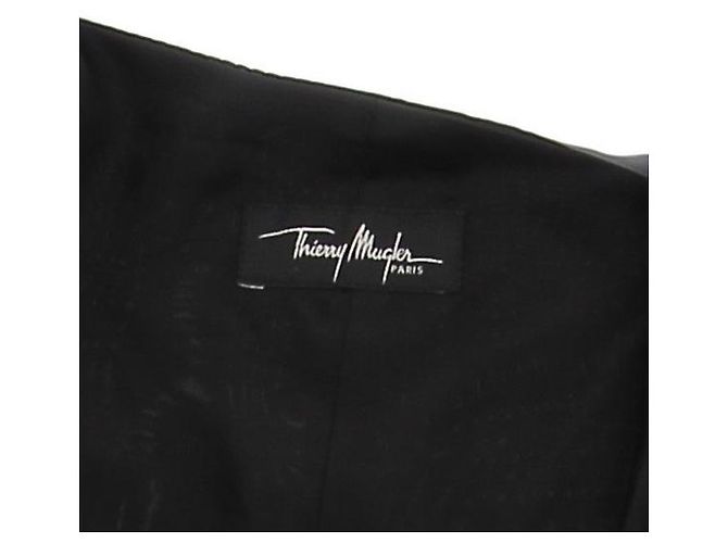 Thierry Mugler Schwarzes Nadelstreifen-Sakko - Ansicht 5