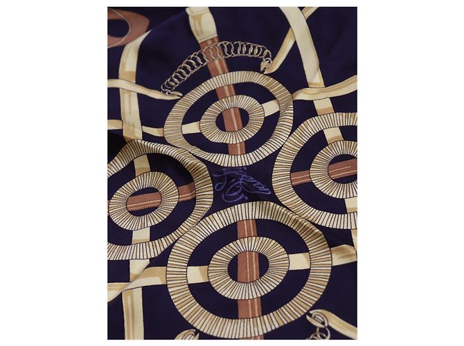 Hermès Pañuelo de seda estampado negro - vista 3