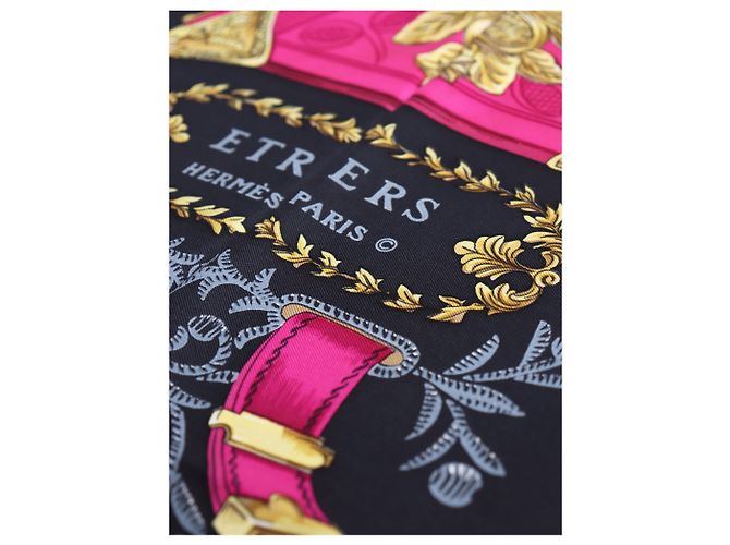Hermès Foulard di seta Black Etriers - vista 2
