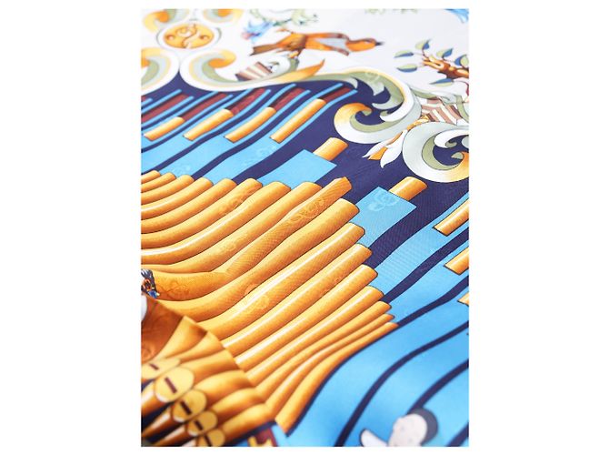 Hermès Blauer Seidenschal mit Print - Ansicht 3