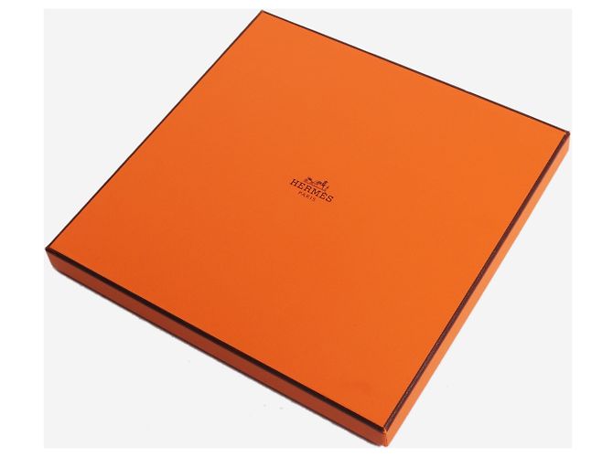 Hermès Grande foulard di seta stampato arancione - vista 4