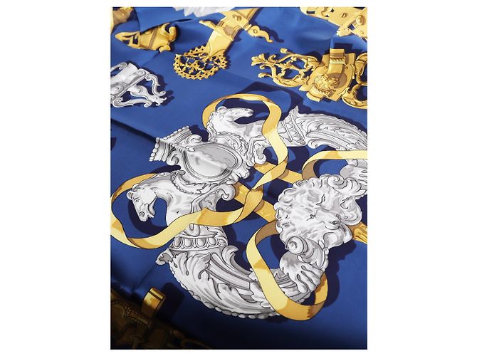 Hermès Blue Carré 90 Ferronnerie Seidentuch - Ansicht 3