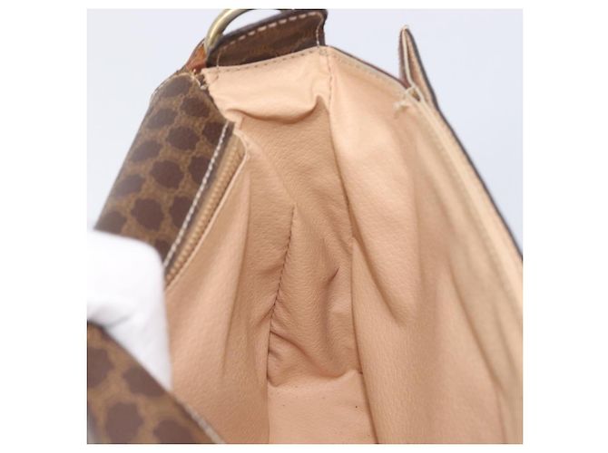 Céline CELINE Macadam Canvas Shoulder Bag PVC Leather Brown Gold - vista 23