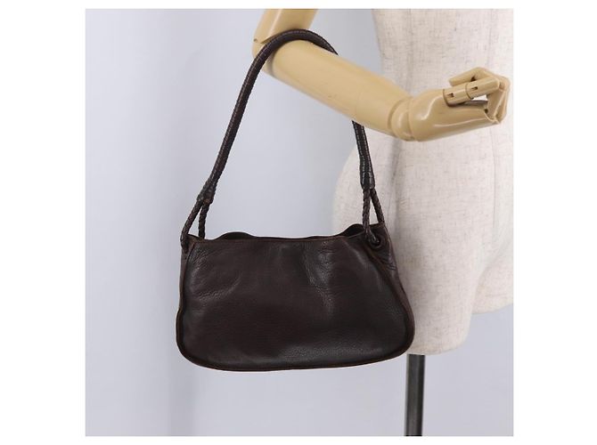 Bottega Veneta Hand Bag Leather Dark Brown Gold - vista 23