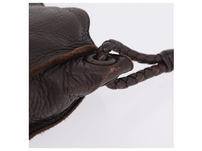 Bottega Veneta Hand Bag Leather Dark Brown Gold - vista 5