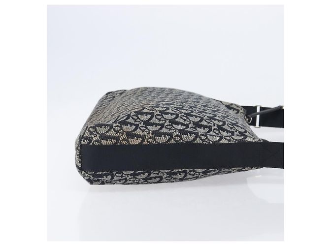 Christian Dior Trotter Canvas Oblique Shoulder Bag Navy Silver - vista 4