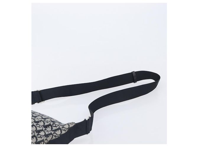 Christian Dior Trotter Canvas Oblique Shoulder Bag Navy Silver - vista 8