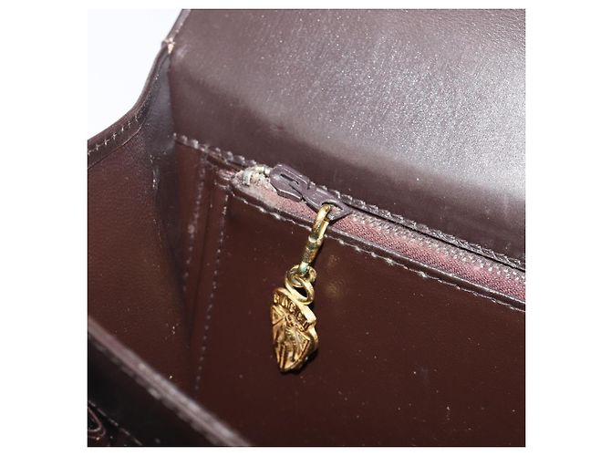 GUCCI Shoulder Bag Leather Brown Gold - vista 21