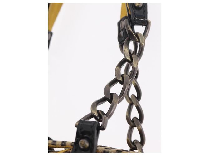 FENDI Chain Shoulder Bag Velvet Beige - vista 10