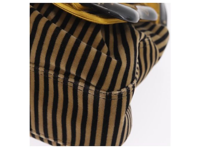 FENDI Chain Shoulder Bag Velvet Beige - vista 13