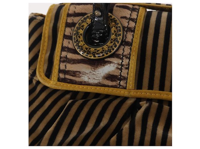 FENDI Chain Shoulder Bag Velvet Beige - vista 4