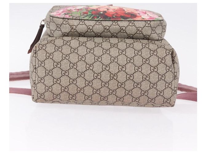 GUCCI GG Blooms Backpack PVC Beige Silver 405019 - vista 12