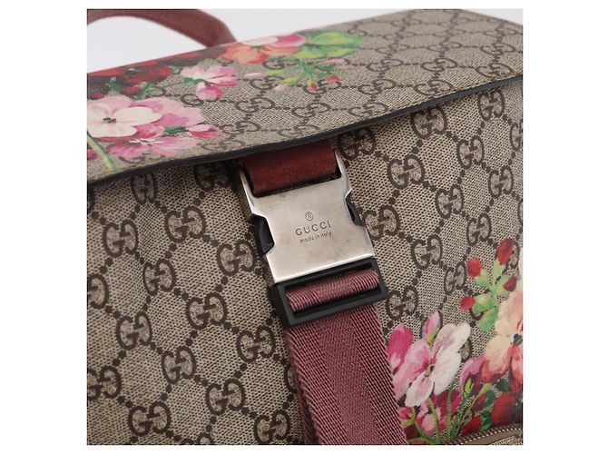 GUCCI GG Blooms Backpack PVC Beige Silver 405019 - vista 18