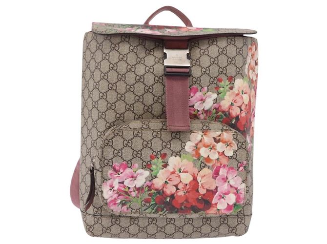 GUCCI GG Blooms Backpack PVC Beige Silver 405019 - vista 2