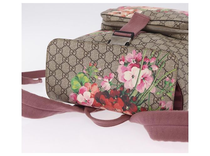 GUCCI GG Blooms Backpack PVC Beige Silver 405019 - vista 6