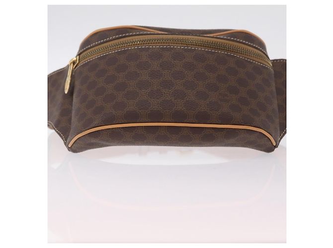 Céline CELINE Macadam Canvas Circle Body Bag PVC Leather Brown Gold - vista 11