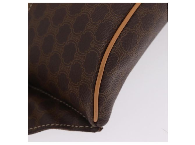 Céline CELINE Macadam Canvas Circle Body Bag PVC Leather Brown Gold - vista 12