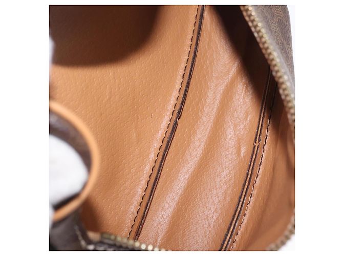 Céline CELINE Macadam Canvas Circle Body Bag PVC Leather Brown Gold - vista 18
