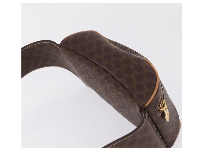 Céline CELINE Macadam Canvas Circle Body Bag PVC Leather Brown Gold - vista 6