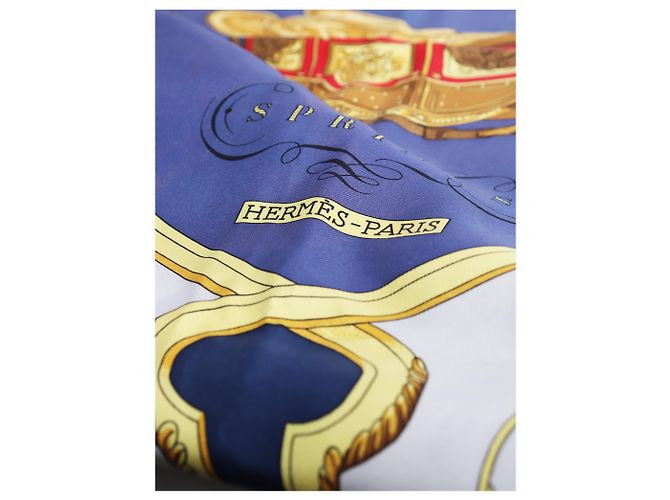 Hermès Pañuelo de seda Blue Carré 90 Springs - vista 3