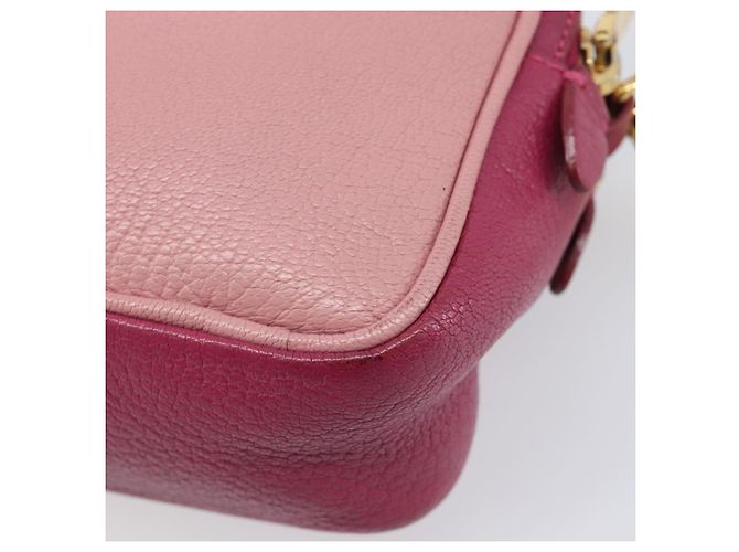 Miu Miu Shoulder Bag Leather Pink Gold - vista 17