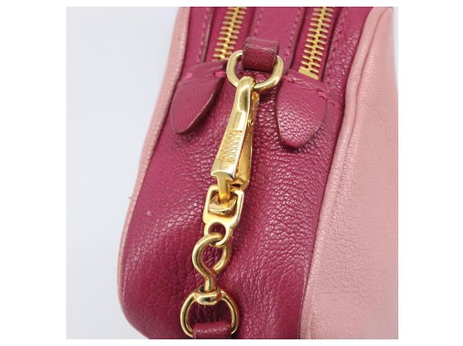 Miu Miu Shoulder Bag Leather Pink Gold - vista 19