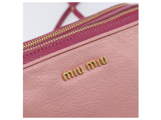 Miu Miu Shoulder Bag Leather Pink Gold - vista 20