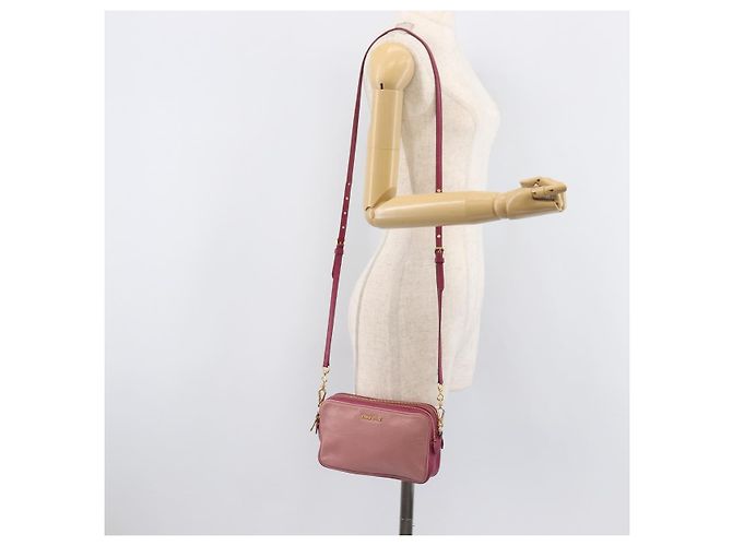 Miu Miu Shoulder Bag Leather Pink Gold - vista 27