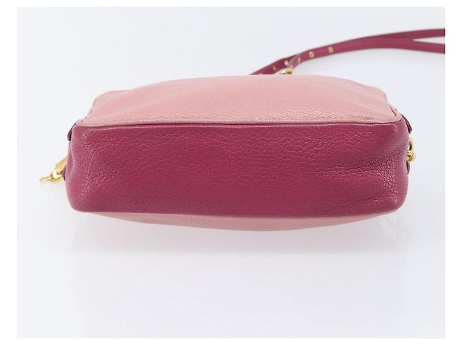 Miu Miu Shoulder Bag Leather Pink Gold - vista 5