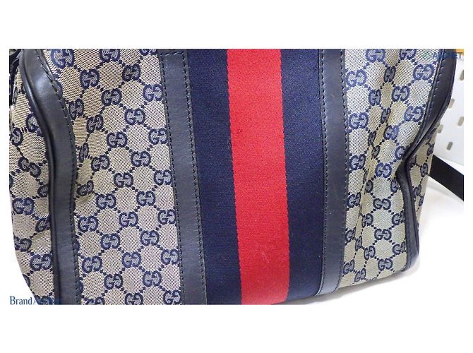 Autre Marque borsa boston intela e pelle Gucci autentica - vista 7
