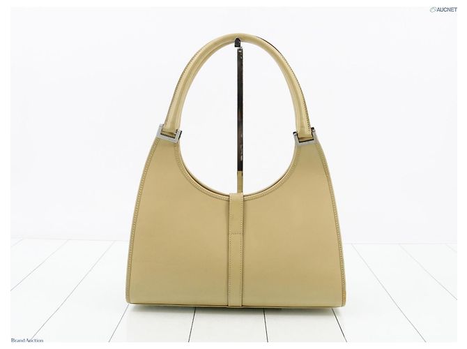 Autre Marque Authentische Gucci Jackie Handtasche aus beigem Leder - Ansicht 2