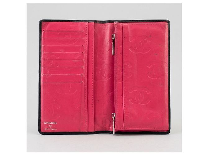 Autre Marque Authentische Chanel Linea Cambon Ledergeldbörse schwarz - Ansicht 11