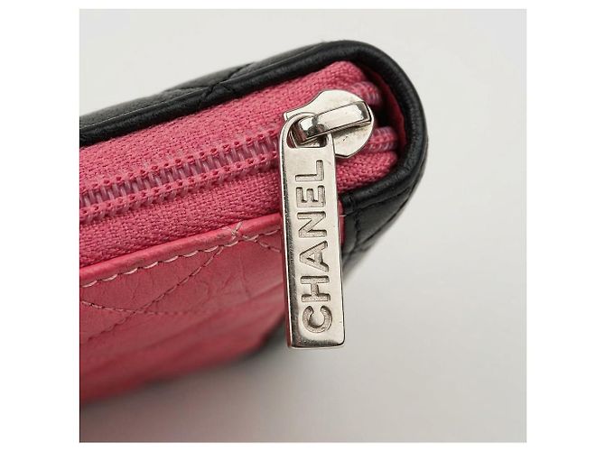 Autre Marque Authentische Chanel Linea Cambon Ledergeldbörse schwarz - Ansicht 12