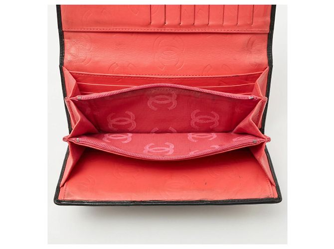 Autre Marque Authentische Chanel Linea Cambon Ledergeldbörse schwarz - Ansicht 13