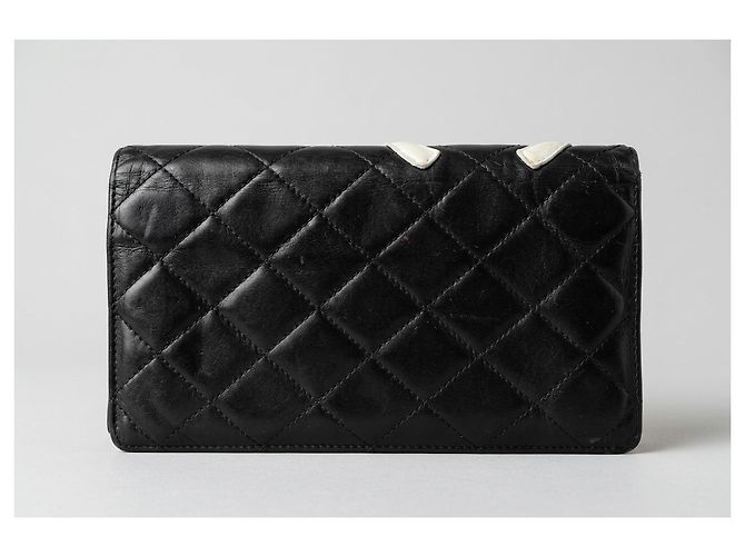 Autre Marque Authentische Chanel Linea Cambon Ledergeldbörse schwarz - Ansicht 5