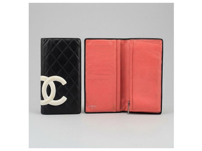 Autre Marque Authentische Chanel Linea Cambon Ledergeldbörse schwarz - Ansicht 7
