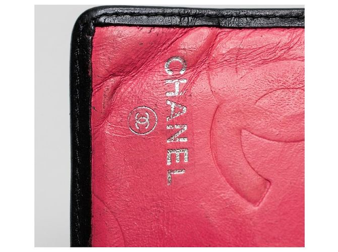 Autre Marque Authentische Chanel Linea Cambon Ledergeldbörse schwarz - Ansicht 8