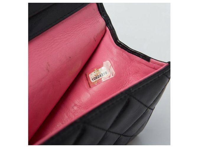 Autre Marque Authentische Chanel Linea Cambon Ledergeldbörse schwarz - Ansicht 9