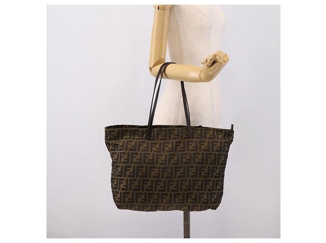 FENDI Zucca Canvas Tote Bag Brown 8BH025 - vista 26