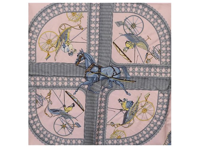 Hermès HERMES Carre 90 Tuch
V0ITURES PANIERS Seide Rosa - Ansicht 6
