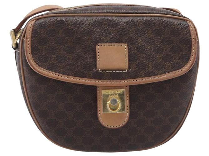Céline CELINE Macadam Shoulder Bag PVC Brown Gold Tone - vista 13