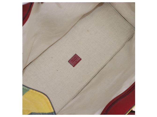 GUCCI Baiadera Hand Bag Canvas 2way Multicolor Gold Tone 630358 - vista 10